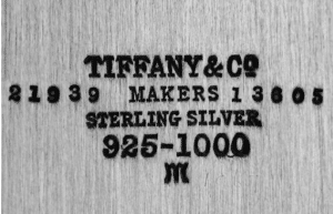 Tiffany is the first American company to institute the .925 sterling silver standard, which is later adopted by the United States.